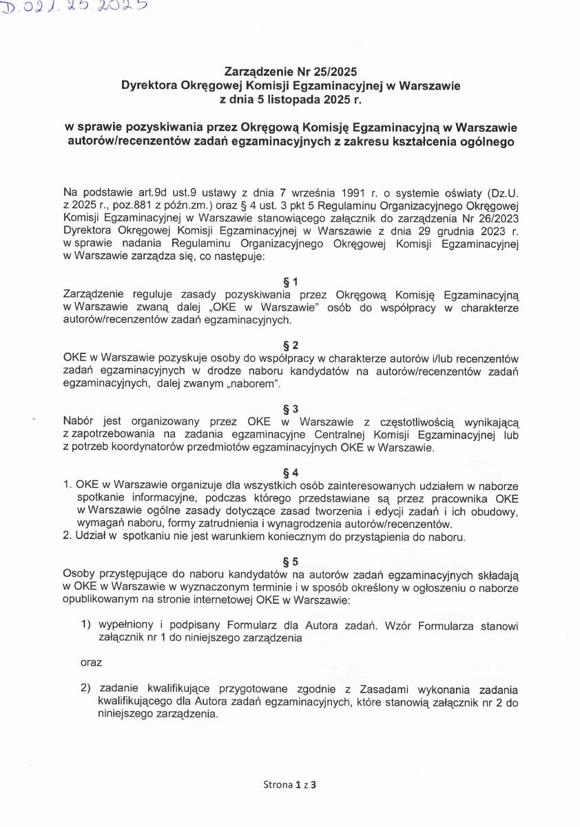 Miniatura dokumentu: Zarzadzenie-nr-25_05.11.2025r
