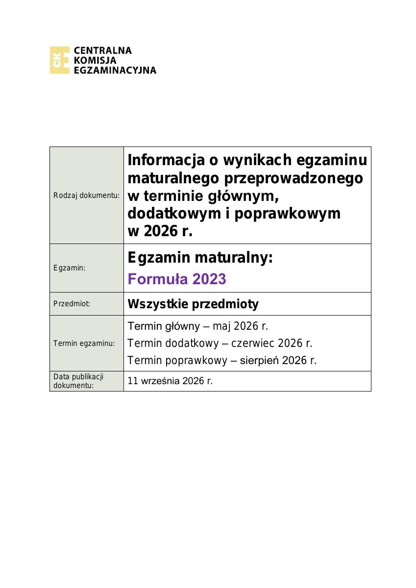 Miniatura dokumentu: Informacja-o-wynikach-egzaminu-maturalnego-przeprowadzonego-w-terminie-glownym-dodatkowym-i-poprawkowym-w-2026-r
